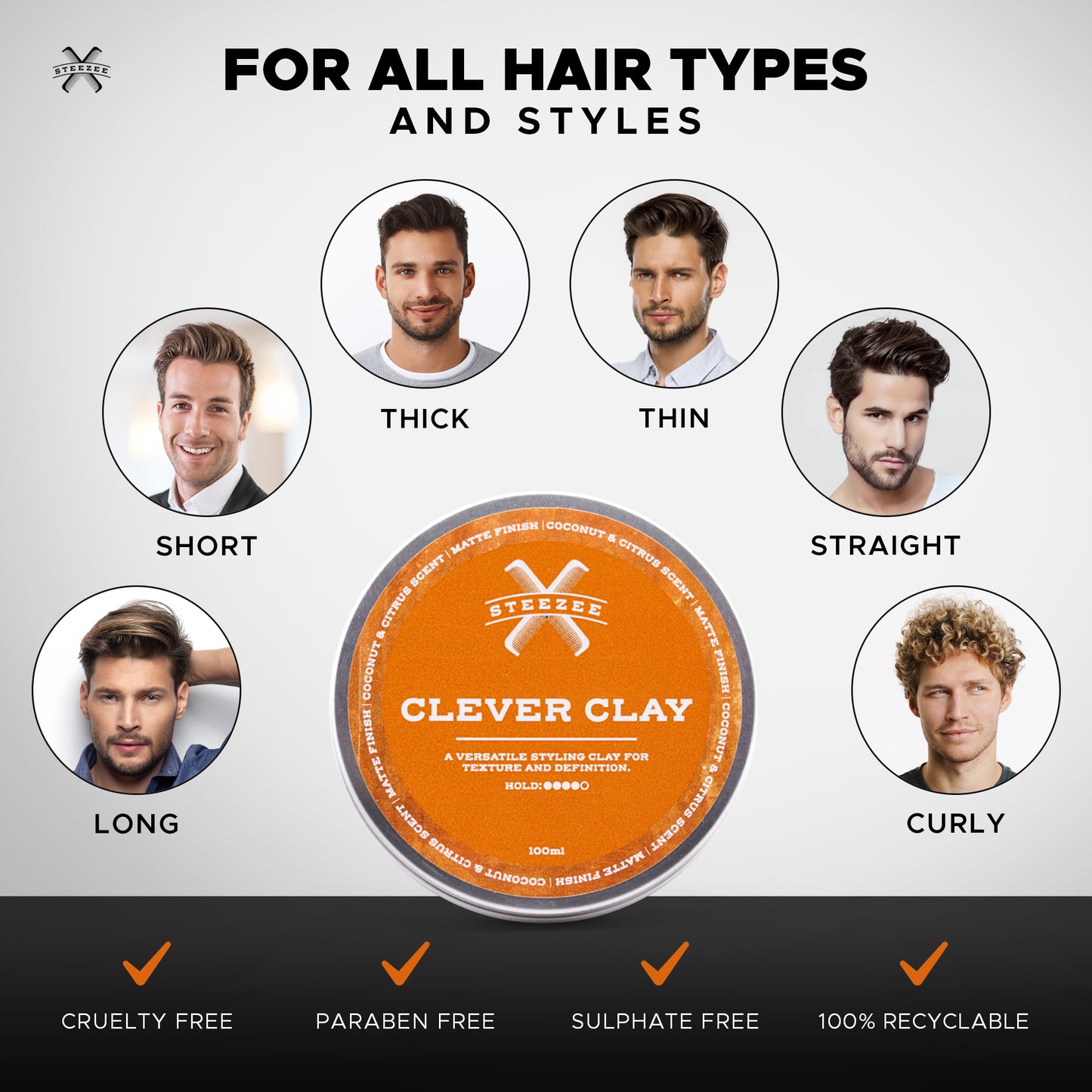 Steezee Clever Clay – Strong Hold Matte Hair Clay